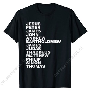 [COD]เสื้อยืด ผ้าฝ้าย พิมพ์ลาย Jesus Apostles ทรงสลิมฟิต สําหรับผู้ชายS-5XL