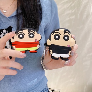 เคสหูฟังบลูทูธไร้สาย ซิลิโคนนิ่ม ลายการ์ตูนชินจัง สําหรับ Apple Airpods Pro 2 Case 3 1