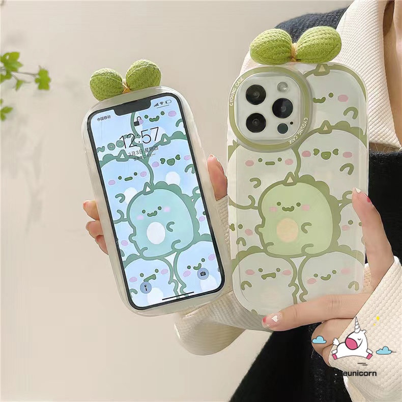 เคสโทรศัพท์มือถือ แบบนิ่ม ลายไดโนเสาร์ 3D ประดับโบว์ สําหรับ Vivo Y20 Y36 Y02 Y15s Y21s Y12i Y35 Y22 Y12 Y16 Y21 Y15 Y17 Y91 V25E V25 Y91C Y33S Y11 Y11s Y01 Y30 Y21A Y33T Y20i Y15A Y95 Y51 Y50