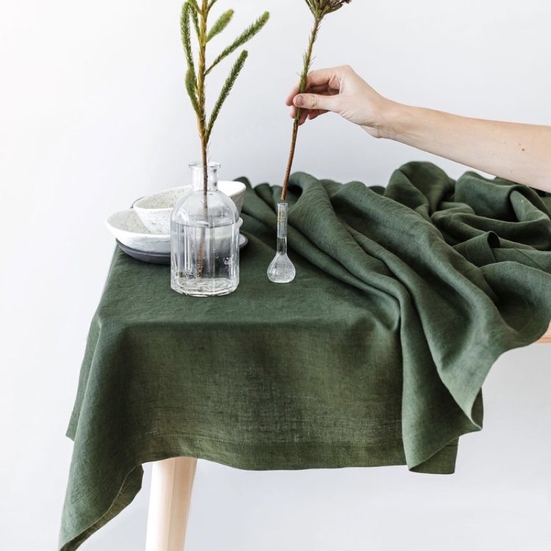 ผ้าปูโต๊ะ ผ้าอเนกประสงค์ ผ้าปูนิคนิก สไตล์มินิมอล มีหลายสีให้เลือก - รูปที่ 4