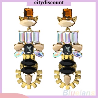 &lt;citydiscount&gt;  ต่างหู ทรงสตั๊ด แบบห้อย โลหะผสม สำหรับสตรี