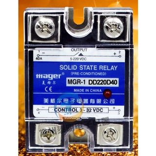 Mager ใหม่ ของแท้ รีเลย์โซลิดสเตทเฟสเดี่ยว SSR 40A DC-DC DC DC MGR-1 DD220D40 5-220VDC