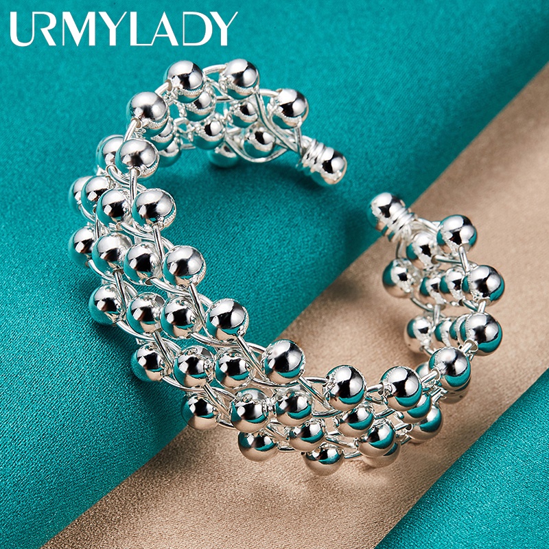 Urmylady กําไลข้อมือเงินแท้ 925 รูปองุ่น เครื่องประดับแฟชั่น สําหรับผู้หญิง งานแต่งงาน หมั้น
