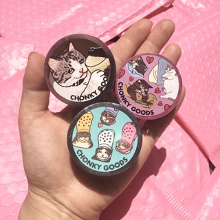 Set 3 เทปกาว เทปใส วาชิเทป มาสกิ้งเทปน่ารัก ลายมีม แมว Sad Cat Meme Clear Decoration Tape Cute Cat Clear Washi Tape