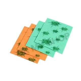 3M สก๊อตช์-ไบรต์ ผ้าฟองน้ำอเนกประสงค์ บรรจุ 4 ชิ้นต่อแพ็ค Scotch-brite Sponge Cloth Commercial Pack