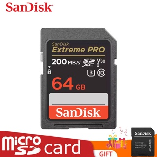 Sandisk Extreme PRO การ์ด SD UHS-I V30 U3 Class 10 สําหรับกล้อง DSLR (32GB 64GB 128GB 256GB) (สูงสุด R: 170MB/s)