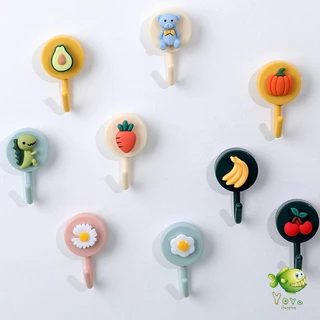 YOYO ตะขอแขวนติดผนัง ลายการ์ตูนน่ารัก 3D Cartoon coat hook