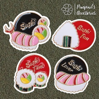 ʕ •ᴥ•ʔ ✿ พร้อมส่ง : เข็มกลัดเซ็ทซูชิ อาหารญี่ปุ่น “Sushi Lover” | “Sushi Lover” Japanese Food Enamel Brooch Pin Set.