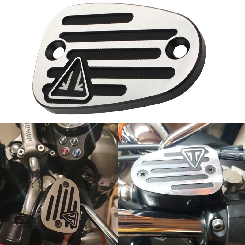ฝาครอบถ้วยรถจักรยานยนต์ฝาครอบน้ํามันเบรกสําหรับ Triumph Bobber Bonneville T100 Carb EFI Speedmaster Thruxton 1200 900 EFI 2009-2015