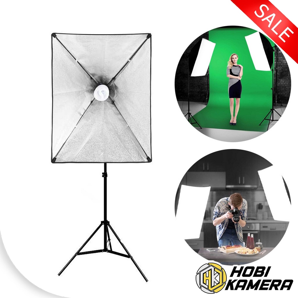 ซอฟท์บ็อกซ์ร่ม 80x80 ซม. พร้อมตัวยึดโคมไฟเดี่ยว