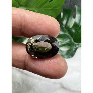 smoky culture quartz 13x18  weight 12 carats