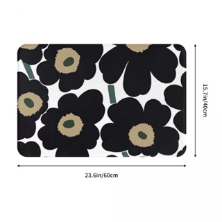 ใหม่ Marimekko (3) พรมเช็ดเท้า ผ้าสักหลาด กันลื่น ดูดซับน้ําได้ดี แห้งเร็ว 16x24 นิ้ว สําหรับห้องน้ํา ห้องนั่งเล่น โซฟา ห้องนอน พร้อมส่ง