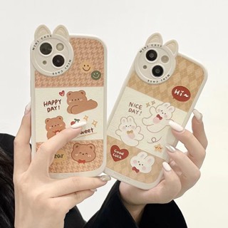 ✨ส่งเชือกเส้นเล็ก✨เคสไอโฟน14 Pro Max 13 12 11 เคส for iPhone 14พลัส การ์ตูน พกง่ายๆ การป้องกันการตก Case