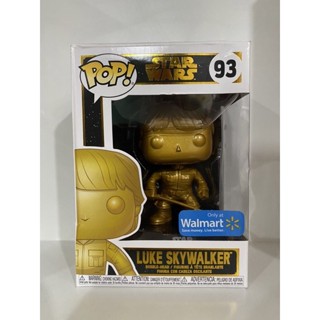 Funko Pop Luke Skywalker Gold Metallic Star Wars Exclusive 93 กล่องมีรอยยับ