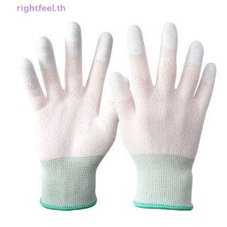 Rightfeel.th ถุงมือหนัง Pu กันลื่น สําหรับทํางานอิเล็กทรอนิกส์ ESD