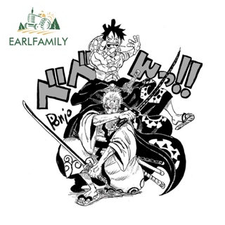 Earlfamily สติกเกอร์ไวนิล ลายการ์ตูนอนิเมะ One Piece สําหรับติดตกแต่งรถยนต์ แล็ปท็อป กีตาร์ 13 ซม. x 12.5 ซม.