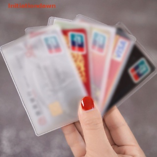 [Initiationdawn] กระเป๋าใส่บัตรเครดิต PVC แบบใส กันน้ํา 10 ชิ้น