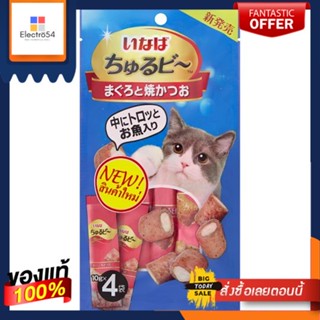 เชาชูหรุบิ สติ๊กชิ้น สอดใส้ มากุโระ 4ซองCIAO CHURUTTO STICK MAGURO 4PCS.