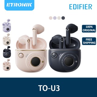 ETRONIK Edifier Edifier TO-U3 หูฟังไร้สายบลูทูธ ตัดเสียงรบกวน อายุการใช้งานแบตเตอรี่ยาวนาน การเล่นเกมในหู ความหน่วงต่ำ หูฟังเพลงพร้อมจอแสดงผล OLED การชาร์จอย่างรวดเร็ว