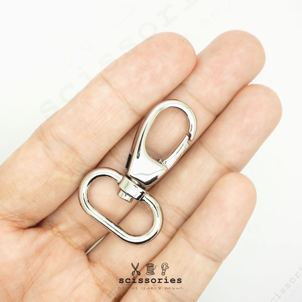 คอหมา 1.5cm 6 หุน สีเงิน/2 ตัว
