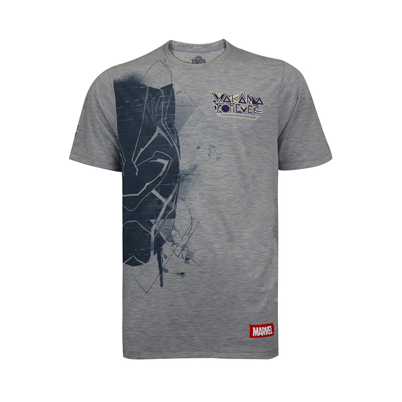 FBT x MARVEL เสื้อยืด ผ้าคอนตอนT-Shirt Black Panther Wakanda Forever 2022 เMARVEL(Black Panther) รหั
