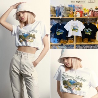 แท้💯% ADLV X LISA GREENERY ARTWORK CROP TOP SHORT SLEEVE T-SHIRT