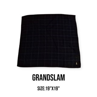 ผ้าเช็ดหน้าแบรนด์เนมแท้ ผ้าเช็ดหน้ามือสองgrandslam