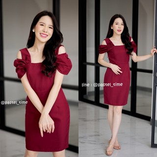 **มีแค่M** Irene 2-look Dress – สีแดงเลือดหมู [Made by Pastel Time]