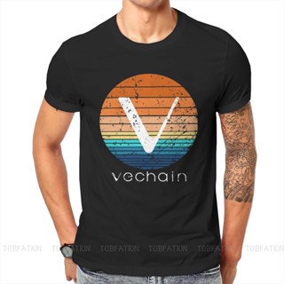 เสื้อยืดสไตล์เกาหลี Cryptocurrency Crypto Miner VeChain DeFi วินเทจซันเซ็ท Tshirt กราฟิกผู้ชายฤดูร้อนผู้ชายสตรีทแวร์ผ้าฝ