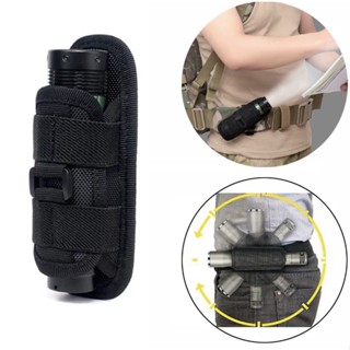 พร้อมส่ง ยุทธวิธี360องศาหมุนไฟฉายชุดกระเป๋า Holster ไฟฉายเข็มขัดสำหรับล่าสัตว์กลางแจ้งอุปกรณ์เสริม Survival ชุด