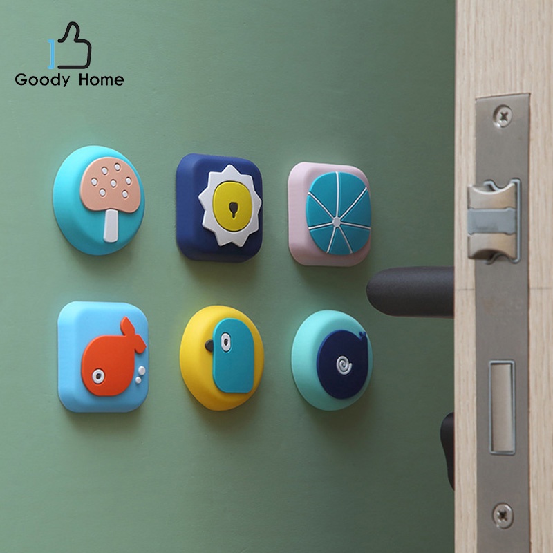 Goody Home ยางซิลิโคน กันประตูกระแทกผนังหรืออุปกรณ์กระแทกผนัง ใช้สติกเกอร์แถบกาวในการติดตั้ง มีให้เลือก 6 ลวดลาย