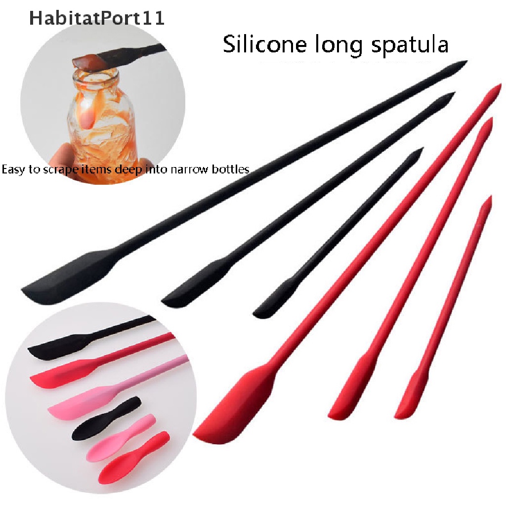 HabitatPort ไม้พายซิลิโคนขวดบางซิลิโคน Scraper Gadget เครื่องครัว th