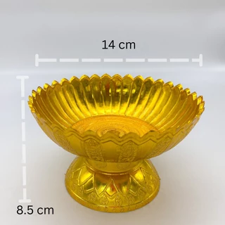 พานบัวหลวง 14-16 cm สีเงิน สีทอง