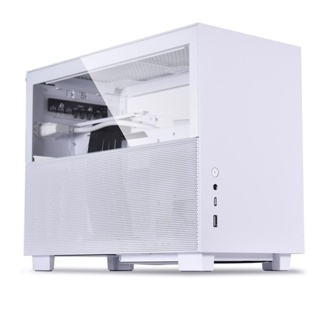 LIAN LI Q58 White Color / Aluminum / Tempered Glass Mini Tower Case PCI4.0 Riser Card Cable Included