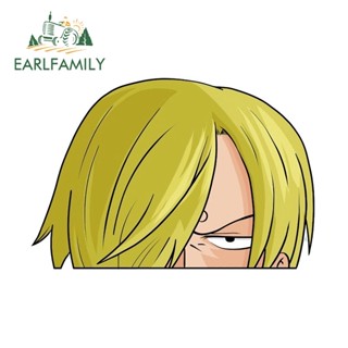 Earlfamily สติกเกอร์ ลายการ์ตูนอนิเมะวันพีช Sanji ONE PIECE กันน้ํา สําหรับติดตกแต่งรถยนต์ แล็ปท็อป 13 ซม. x 10.3 ซม.