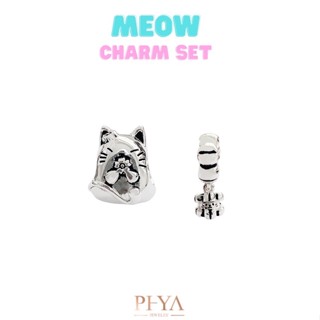 PHYA Meow Charm Set เซ็ตชาร์มเงินแท้น้องเหมียว