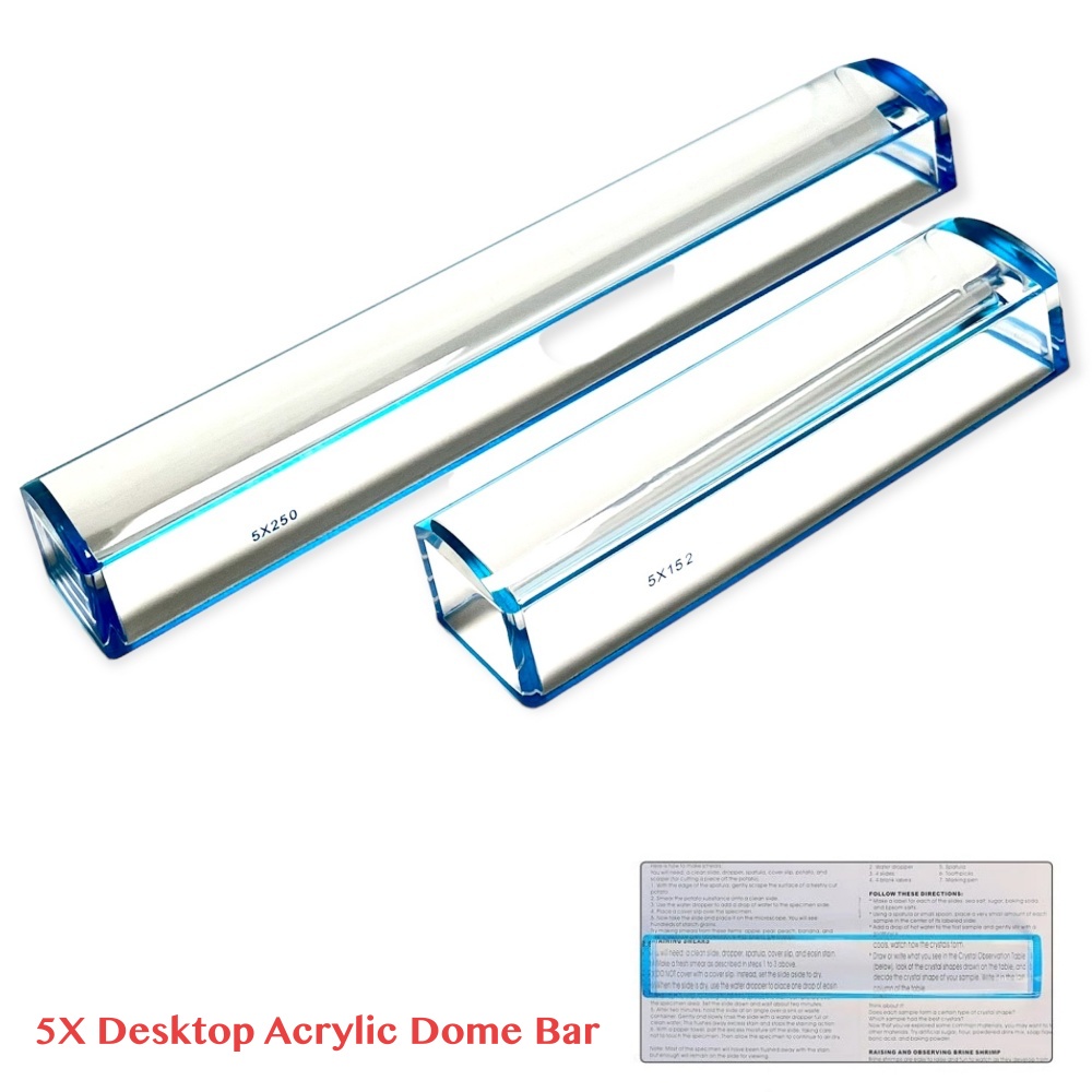 "ราคาพิเศษ!!"แว่นขยายอ่านหนังสือ แท่งอะคิลิค กำลังขยาย 5 เท่า Acrylic Dome Bar (วางทาบบนหนังสือเพื่ออ่าน)