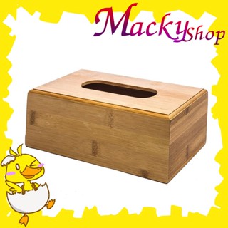 กล่องใส่ทิชชู่ไม้ Wooden Tissue Box อุปกรณ์ใส่ทิชชู่ กล่องใส่ทิชชูไม้ทรงสี่เหลี่ยมผืนผ้า ขนาด 22.5x12x8 cm T0460