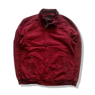 Red Cotton Full Zipper Jacket รอบอก 44”