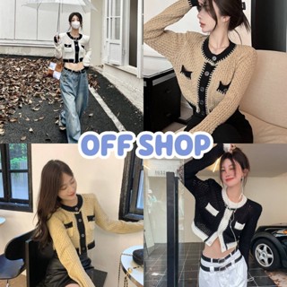 OFF SHOP พร้อมส่ง (OFF-M5302) เสื้อถักไหมพรมแขนยาว สไตล์คุณหนูมาก น่ารักสุด