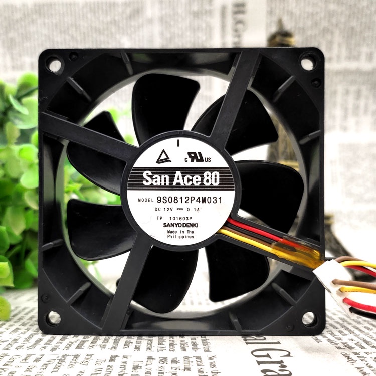 YTH 9S0812P4M031 12V 0.1A 8025 พัดลม 8CM