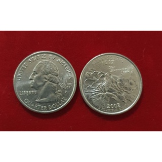 เหรียญ25เซ็นต์Quarter Dollarประเทศสหรัฐอเมริการัฐมิสซิสซิปปี้ปี2002