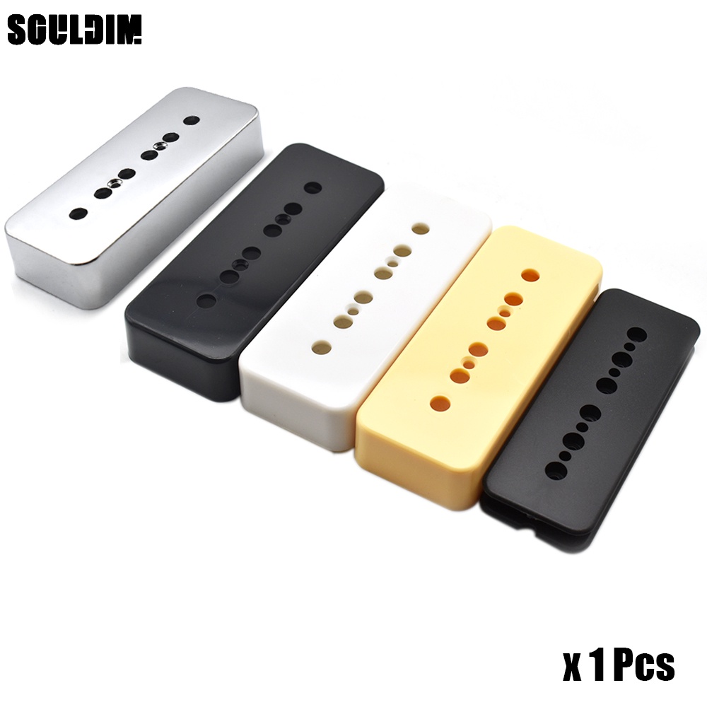 P90 6 สายกีตาร์ไฟฟ้า Pickup Cover Bobbin สําหรับกีตาร์ไฟฟ้าอะไหล่ 50 มม./52 มม.