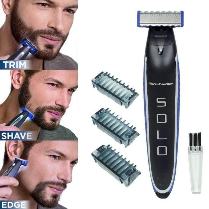 เครื่องโกนหนวดไฟฟ้าสำหรับผู้ชาย มีดโกนหนวดไฟฟ้า เครื่องตัดแต่งผมไฟฟ้า มีดโกนไร้สาย รุ่น SOLO-shaves-