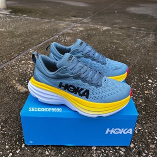 รองเท้าผ้าใบผู้ชาย HOKA BONDI 8 รองเท้าผ้าใบรุ่นสินค้าถ่ายรูปจากสินค้าจริงค่ะมีของพร้อมส่งรองเท้ากีฬา