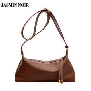 Jasmin NOIR กระเป๋าสะพายไหล่ กระเป๋าถือ หนัง PU เรียบง่าย สําหรับสตรี