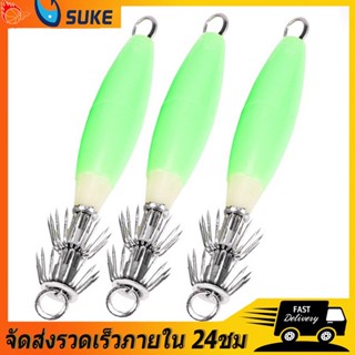 SUKE CAN CODLuminous Cuttlefish Squid Fixture เบ็ด Luminous Fixture เหยื่อประดิษฐ์ Hard Turtle เหยื่อกุ้ง