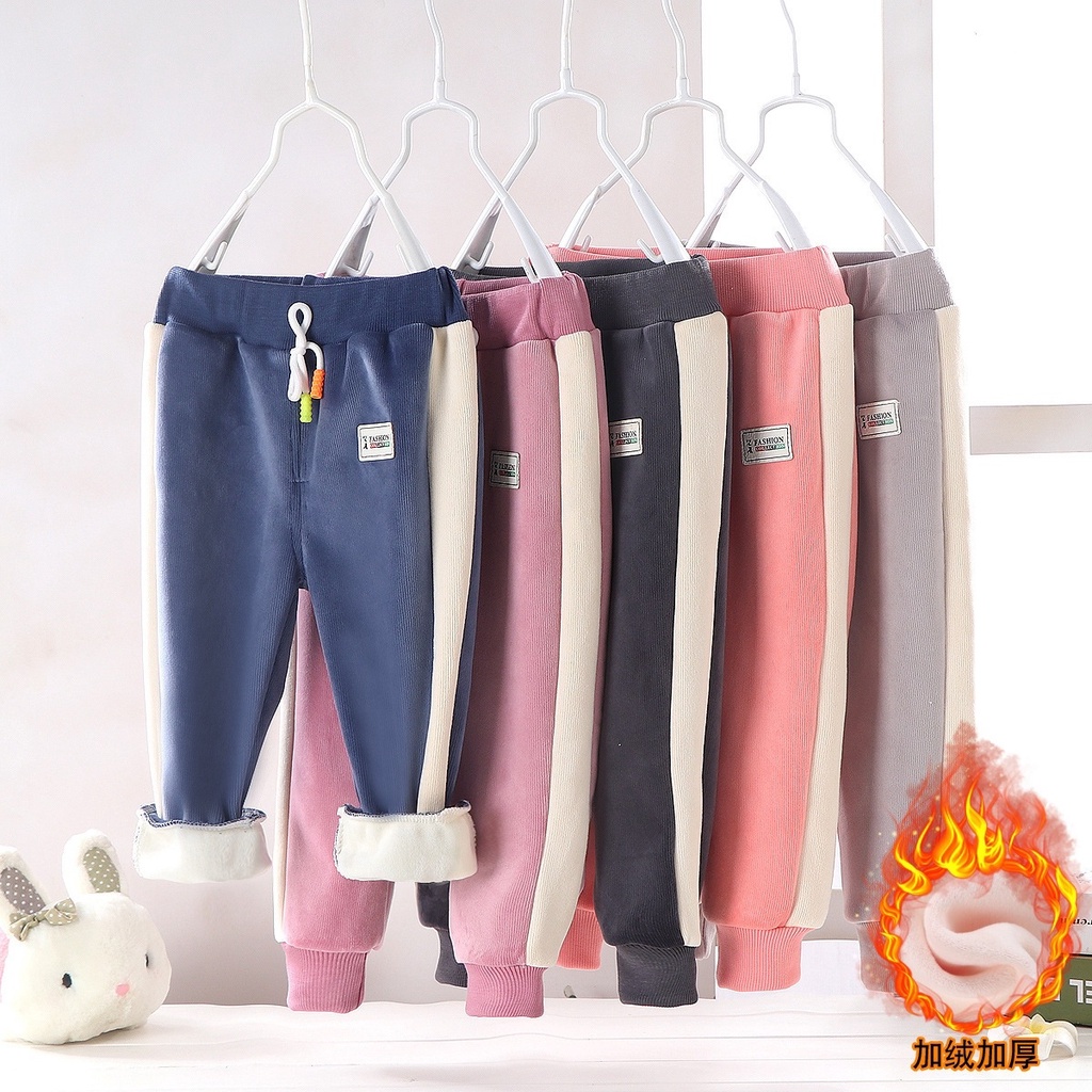 D2KIDS กางเกงวอร์มผ้านุ่ม ด้านในบุขนนิ่ม หนานุ่ม ให้ความอบอุ่นได้ดี