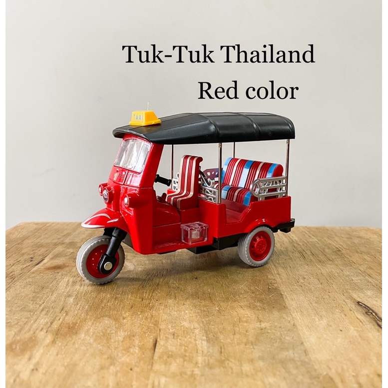 รถตุ๊กตุ๊ก Model tuk-tuk Taxi thailand มีถอยลานวิ่งได้  รถตุ๊กตุ๊กเหล็ก ของที่ระลึกไทย tuk tuk toy - รูปที่ 3