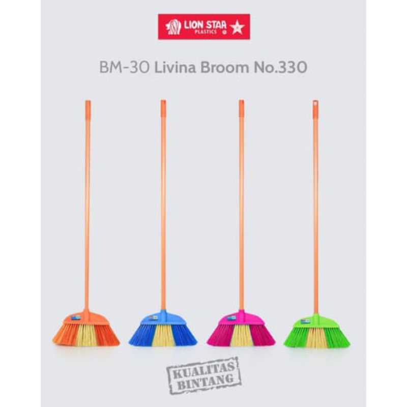 FLOOR BROOM - LIVINA BROOM LION STAR / HIGH HANDLE BROOM / STRONG STICK BROOM